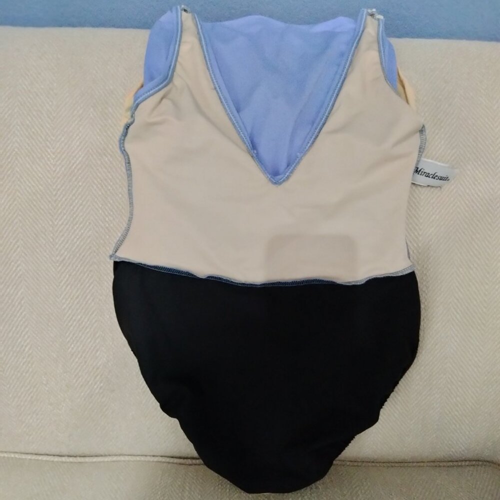 Miraclesuit One Piece Swimsuit, Size 10, Periwinkle and Black, NWOT - Picture 7 of 7